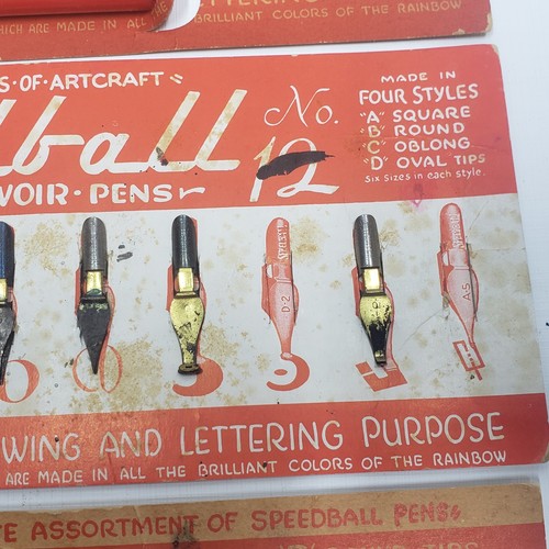 Vintage Speedball Schreibfedern für Triple Reservoir Kalligraphie Stift 49 Schreibfedern Teilsätze - Bild 9 von 14