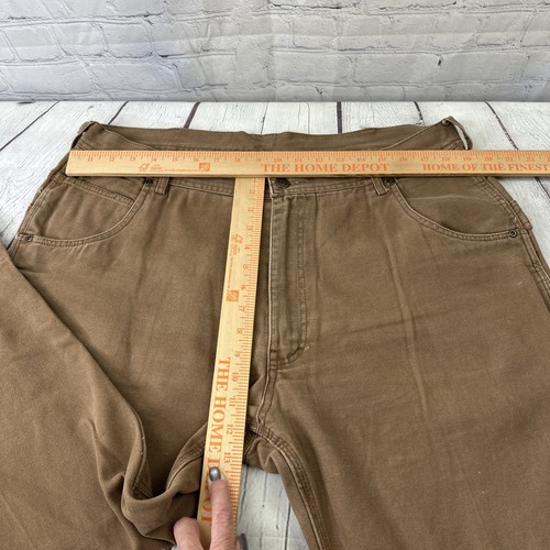 Key Jeans Uomo 40X30(28.5)Marrone Falegname Doppio Ginocchio Pantaloni da Lavoro Resistenti - Foto 8 di 12