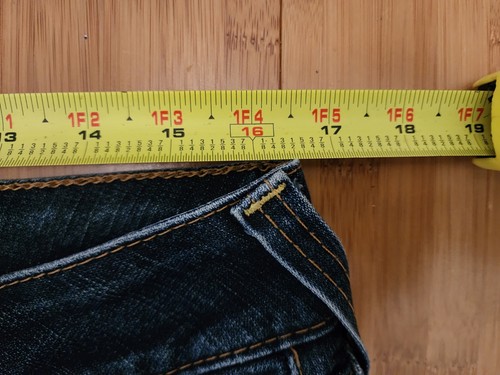 True Religion Candice Bootcut Jeans 34 Flare Blue Denim Made In USA Distressed - Picture 6 of 11