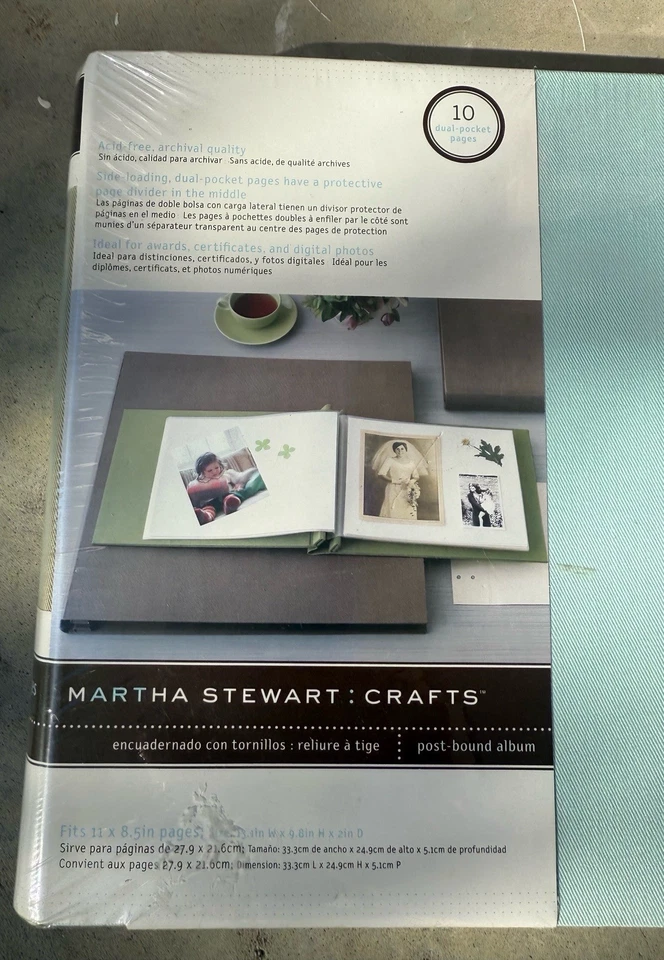 NEW! MARTHA STEWART POST BOUND ALBUM ACID FREE ARCHIVAL QUALITY BABY BLUE 11x8.5 - Image 2 of 4