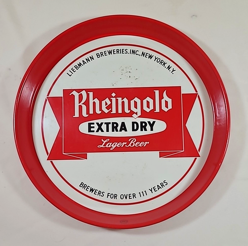 2 - Diff. Rheingold Extra Dry Beer Trays Liebmann Breweries NY, NY - Picture 2 of 11