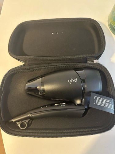 Secador de pelo y estuche de transporte de viaje GHD Flight genuino, negro, usado una vez - Imagen 2 de 6