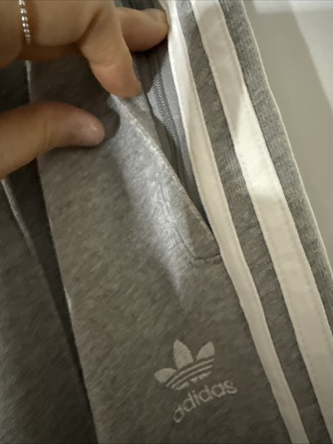 Pantaloni da jogging Adidas grigi da donna gamba larga estrema svasati larghi UK 16 18 L - Foto 8 di 14