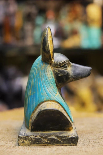 Seltenes pharaonisches Haupt Gottes Anubis: Authentisches altägyptisches Artefakt 235 v. Chr. - Bild 2 von 5