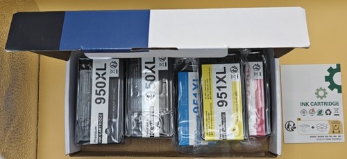 Ink Cartridges Combo for HP 950XL and 951XL 2 Black, 1 Cyan, 1 Magenta, 1 Yellow - Picture 1 of 2