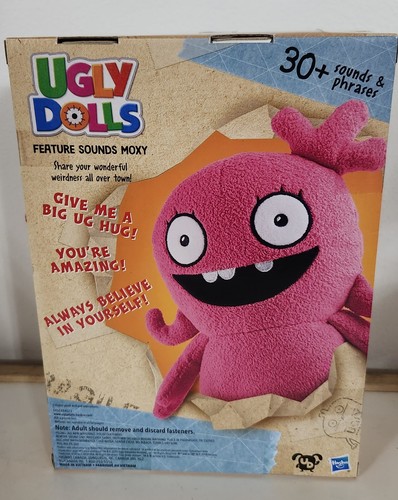Rare Sealed 2019 Ugly Dolls Moxy 30 + Sounds Phrases Pink Talking Stuffed Plush - Picture 3 of 7