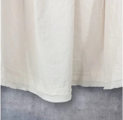 Anthropologie Women Ruffle Long Sleeve White/Beige Stripes Blouse Top Size M NWT - Picture 6 of 9