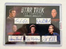 Star Trek Connections 5 Captains Oversized Cut Shatner, Stewart . Autograph /30