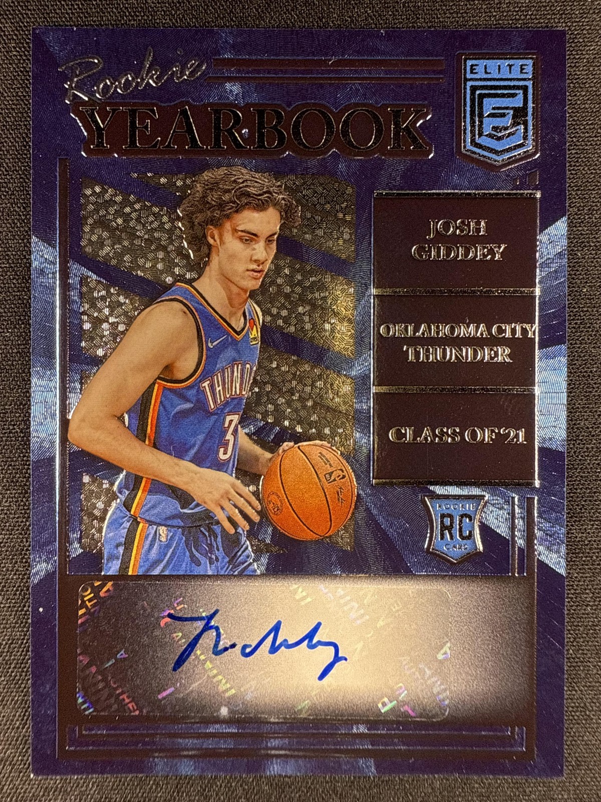 2021-22 Panini Donruss Elite #RY-JGI Josh Giddey Rookie Yearbook Autograph