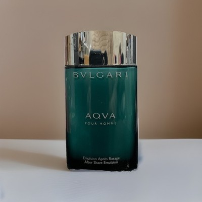Bvlgari Aqva Homme After Shave Emulsion 3.4 oz Glass Bottle 
