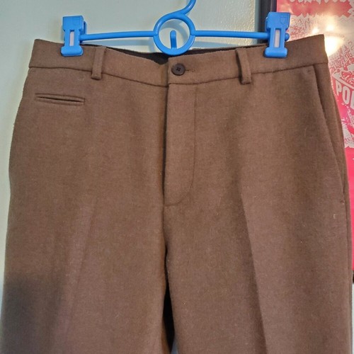 Club Monaco Single Pleat Trouser Brown Wool Blend Men's Size 32x29 - Picture 3 of 11