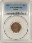 1909 INDIAN CENT - PCGS MS-62 BN, FINAL YEAR!