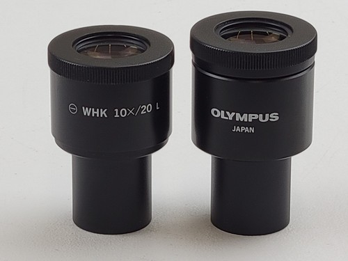 Paar / Set Olympus WHK 10X/20L Mikroskop 23mm Okulare - Bild 1 von 3