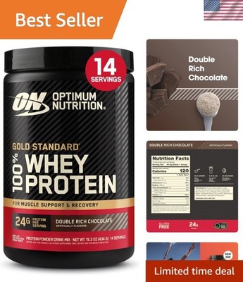 1 lb Gold Standard Whey Protein Powder, Instantized Double Rich Chocolate Flavor