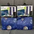 YOUR ZONE - 2 Panel Set - 84 Inch Blackout Curtain - Glow in the Dark - Space