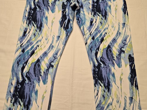 AVIA Girls Leggings w Side Pockets sz XL 14-16 Multi Color Blue Green White EUC! - Picture 8 of 14