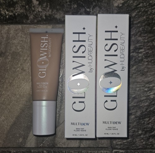 2 x Glowish By Huda Beauty Multidew Skin Tint In 04 Light Medium 1.35fl Oz - Picture 10 of 11