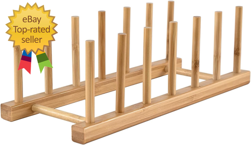Plato vertical de madera de bambú - Imagen 5 de 5