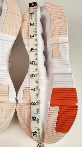 On Cloudnova 2 Damengröße 9 weiß geflammt/orange Mesh sportliche Laufschuhe - Bild 6 von 10