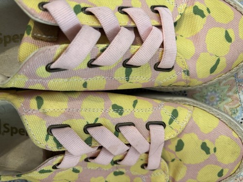 Spenco Sz 8.5B  Slip On Comfort Sneakers Lemon Print Summer Vacation Travel - Picture 9 of 10
