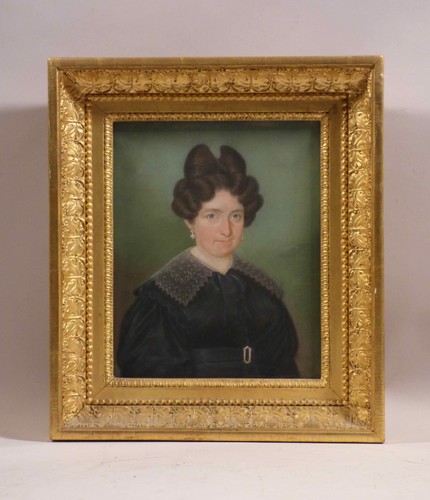 vo3/11 Biedermeier ritratto disegno a pastello 1828