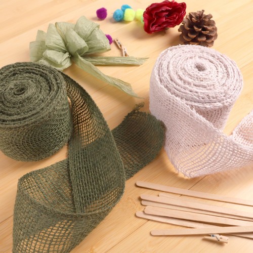 JubileeYarn Burlap Jute Craft Ribbon - 3" x 10 Yards - Picture 7 of 19