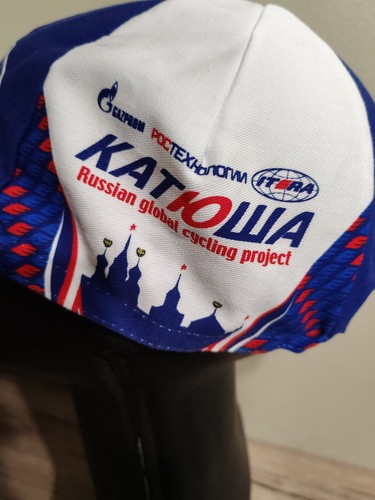 Santini Cycling Cap Katusha Itera Blue White Red Onesize Russian Global Project - Picture 4 of 7