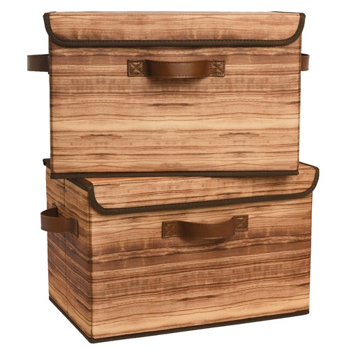 Storage Boxes with Lid, Fabric Storage Bins with Lids, Decorative Closet Stor...