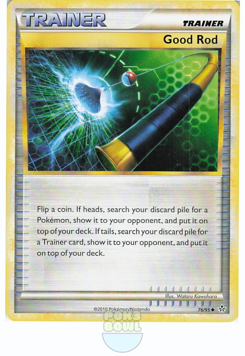 Good Rod 76/95 Uncommon 2010 Pokemon HGSS Unleashed Wataru Kawahara LP
