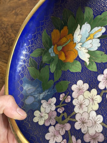 Large antique chinese cloisonne bowl - Picture 7 of 14