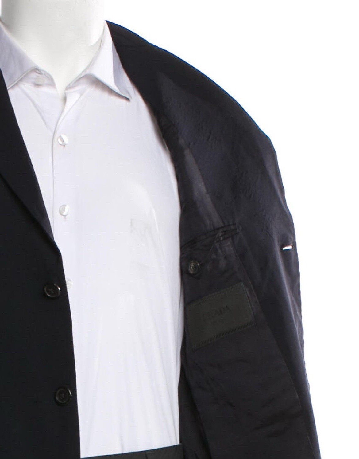 Prada Authentic Solid Blue Black Long Sleeve Blaz… - image 4