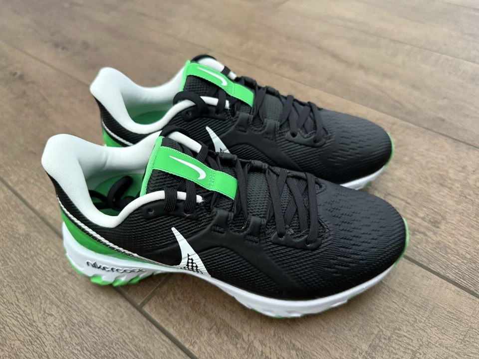 NIKE REACT INFINITY PRO GOLF BLACK GREEN SPARK CT6620 001 US MENS SZ 4=WMN 5.5 - Image 3 of 4