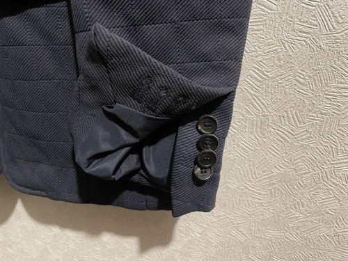 FENDI quilted tailored jacket navy men's size 44 From Japan i11216 - Picture 10 of 16