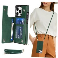 Compatible with iPhone 11 Pro Case, Crossbody Wallet Case, Adjustable