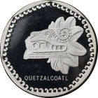1986 Viva Mexico 1 Ounce Silver Quetzalcoatl .999 Plata Pura Ancient Alien