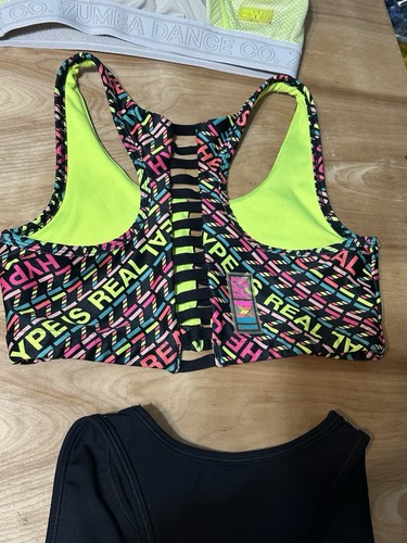 Lot Of (6) Zumba Wear Sports Bras Tops Marvelous Medium Colorful Exercise - Imagen 10 de 15