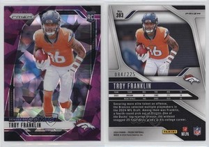 2024 Panini Prizm Rookies Purple Ice Prizm /225 Troy Franklin #393 Rookie RC