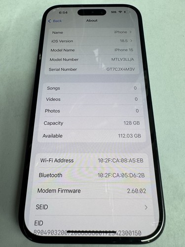 Apple iPhone 15 128GB Blue | Can’t Activate | Parts Only Read Description - Zdjęcie 4 z 18