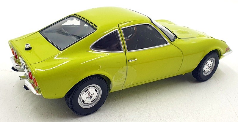 1970-1972 Opel Gt Lime Yellow 1/18 Diecast Model Car By