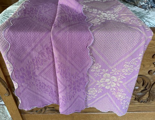 Vintage Scranton Lustre Tagesdecke Decke gewellter Rand Lavendel 98 x 77 - Bild 3 von 10