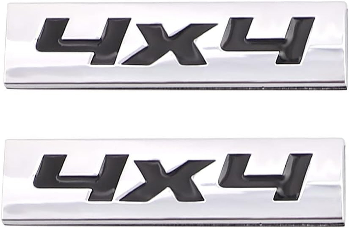 4x4 Emblem Auto Kotflügel Kofferraum Heckklappe Aufkleber Autoaufkleber (Silber 