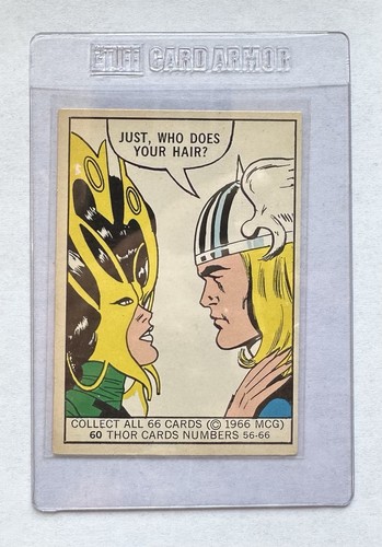 Thor #60 1966 Marvel/Donruss Puzzle Back Card Featuring Jack Kirby Artwork - Picture 3 of 4