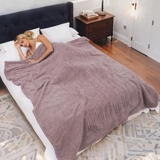 Heated Throw Heating Blanket Electric Throw Size 50" x 60" with 5 Levels Heating