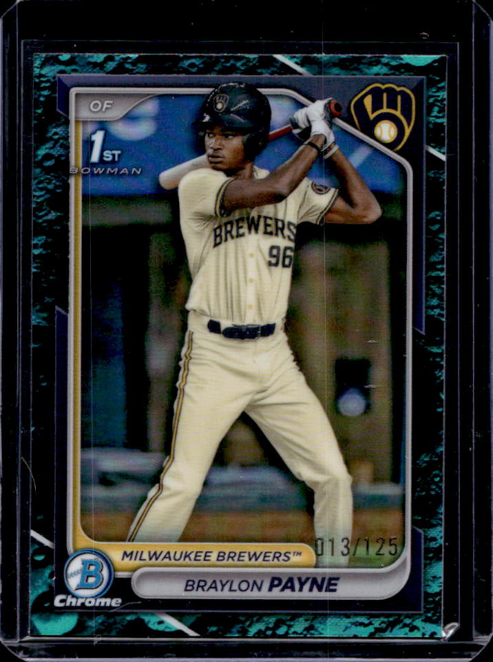 2024 Bowman Draft Braylon Payne Chrome Aqua Lunar Refractor 1st #13/125