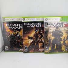 Gears of War 1 2 & 3 Trilogy (Xbox 360, 2011) 3 Game Bundle - Complete Tested