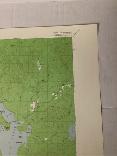Ozette Lake Quadrangle Washington 1957 USGS Topographical Map Department Of Int. - Picture 5 of 8