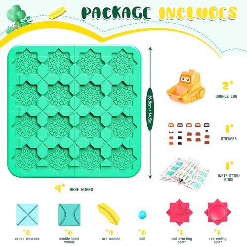 Logic Brain Teasers - Rompecabezas de construcción de carreteras para niños niñas niños juguetes tablero - Imagen 3 de 9