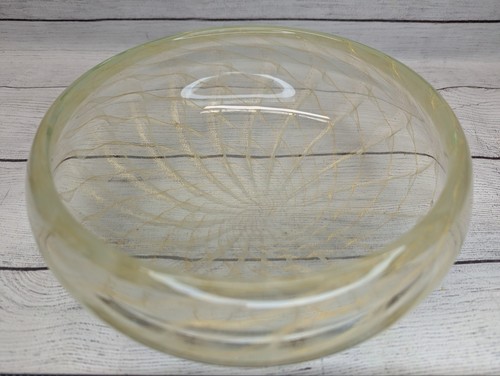 Vintage Mid Century Murano italienische Goldflocke Kunst Blase Glas Schale perfekter Zustand - Bild 2 von 8