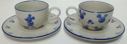 Disney Home Disney Mono Teacups And Saucers Set Of 2 NEW - Picture 4 of 24