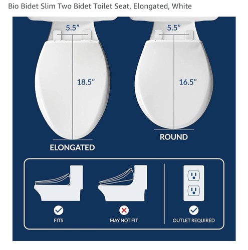 Asiento de inodoro bidé eléctrico Bio Bidet Slim 2 alargado, agua caliente, asiento térmico ✅ - Imagen 9 de 12